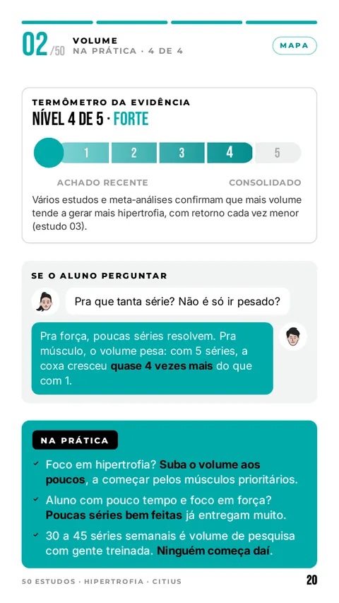 Tela 4: termômetro da evidência e aplicação prática